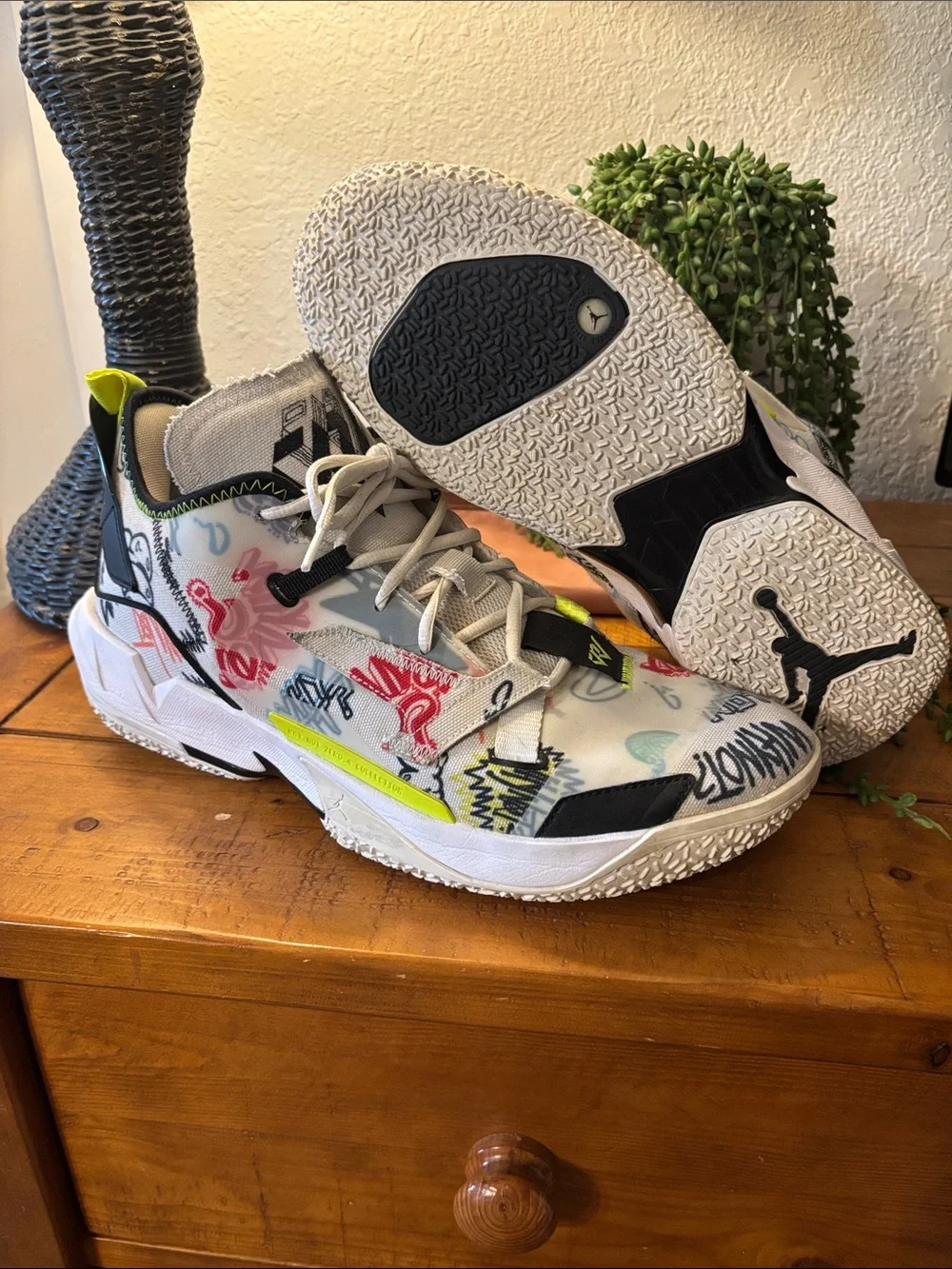 Nike Jordans Why Not Zer0.4 Multicolor Graffiti-Print Men’s Athletic Shoes
